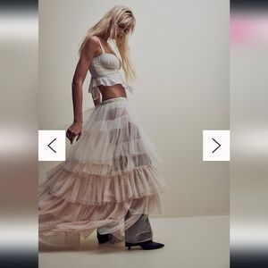 NWT FREE PEOPLE Tulle Much Half Slip